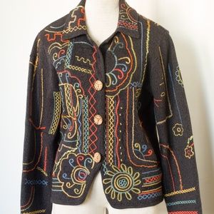 Women's button up cardigan sweater by Chico's M